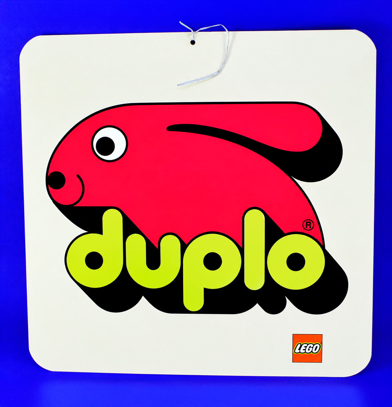 Vintage Duplo Sign on Cobalt Blue Best Typefaces Inspiration